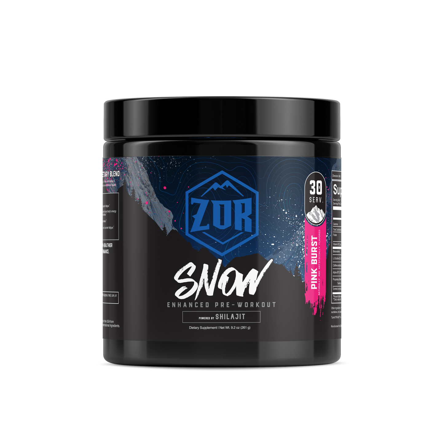 Snow pink burst front